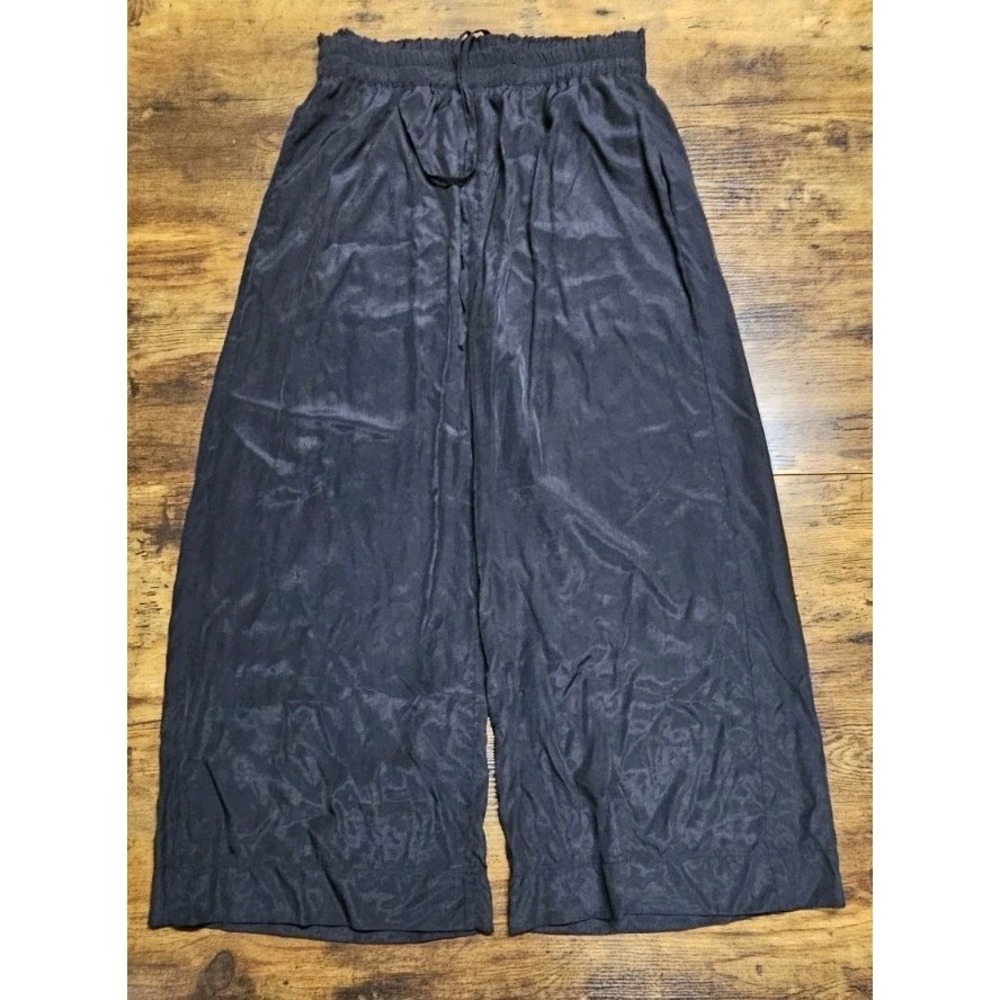 Mersea Pants Womens S Black Cropped Pull On Elastic Waist Pockets 23 In Inseam